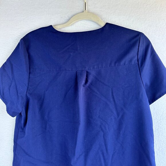FIGS Technical Collection Scrubs Top Womens Medium Navy Medical Kasane Shirt - Picture 11 of 13